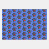 Retro 80er Video Game 8 Bit Pixel Art Dog Pad Prin Geschenkpapier Set (Vorderseite)