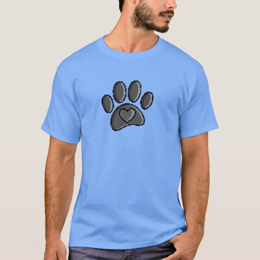 Retro 80er Video Game 8 Bit Pixel Art Dog Patch T-Shirt (Vorderseite)