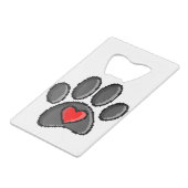 Retro 80er Video Game 8 Bit Pixel Art Dog Paw Geldbeutel Flaschenöffner (Vorderseite Schrägansicht)