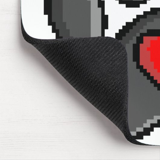 Retro 80er Video Game 8 Bit Pixel Art Dog Paw Mousepad (Ecke)