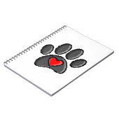 Retro 80er Video Game 8 Bit Pixel Art Dog Paw Notizblock (Linke Seite)