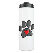 Retro 80er Video Game 8 Bit Pixel Art Dog Paw Thermosbecher (Vorderseite)