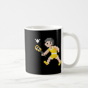 Retro 80er Video Game Pixel Art Badminton Player Kaffeetasse