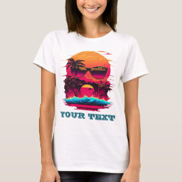 Retro-80er Vintage Palmenkaribbohne T-Shirt