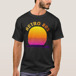 Retro 80er Vintage Sonnenuntergang T-Shirt