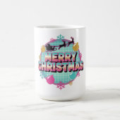 Retro-80er-Weihnachtsgrafik Kaffeetasse (Mittel)