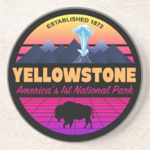 RETRO 80er YELLOWSTONE NATIONALPARK VAPORWAVE