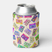Retro 80's 90er Neon Gemustert Cassette Tapes