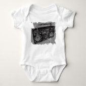 RETRO 80'S 90S BOOM BOX BABY STRAMPLER (Vorderseite)