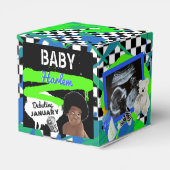 Retro 80's/90's Hip Hop Baby Shower Foto Geschenkschachtel (Rückseite)