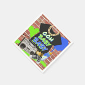 Retro 80's/90's Hip Hop Baby Shower Napkins Serviette (Ecke)