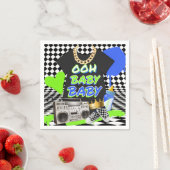 Retro 80's/90's Hip Hop Baby Shower Serviette (Beispiel)