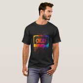 Retro 80's 90's Music Notes Cassette Tape Mixtapes T-Shirt (Vorne ganz)