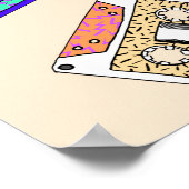 Retro 80's 90's Neon Patterned Cassette Tapes Poster (Ecke)