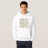 Retro 80s 90s Nostalgic Cassette Mix Tape Pattern Hoodie (Vorne ganz)
