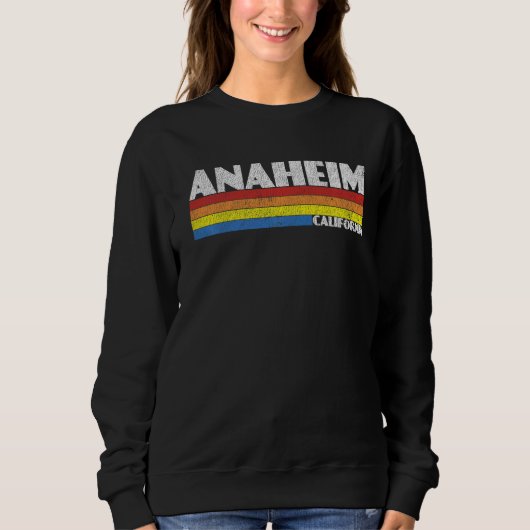 Retro 80s California CA Souvenir Anaheim Sweatshirt (Vorderseite)