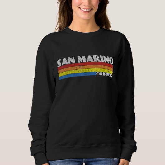 Retro 80s California CA Souvenir San Marino Sweatshirt (Vorderseite)
