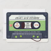 Retro 80's Cassette Tape Music Green Geburtstag Einladung (Vorderseite)