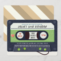 Retro 80's Cassette Tape Music Green Geburtstag