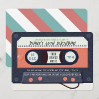 Retro 80's Cassette Tape Music Red Geburtstag