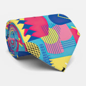 Retro 80s Custom Tie – Elegant Fashion Krawatte (Gerollt)