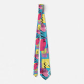 Retro 80s Custom Tie – Elegant Fashion Krawatte (Rückseite)