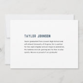 Retro 80's Foto Abschluss Flat Announcement Card Ankündigung (Rückseite)