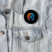Retro 80s Funk Afro Girl Disco Soul African Americ Button (Beispiel)