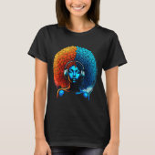 Retro 80s Funk Afro Girl Disco Soul African Americ T-Shirt (Vorderseite)