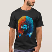 Retro 80s Funk Afro Girl Disco Soul African Americ T-Shirt (Vorderseite)