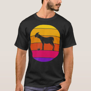 Retro 80's Goat Funny Farm Girl Goat Lover Geschen T-Shirt