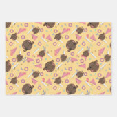 Retro 80's Hippo Geschenkpapier Set (Vorderseite 3)