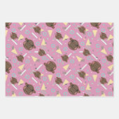 Retro 80's Hippo Geschenkpapier Set (Vorderseite 2)