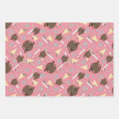 Retro 80's Hippo Geschenkpapier Set (Vorderseite)