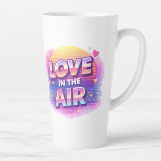 Retro 80's Love In The Air Valentine Lover Candle Milchtasse