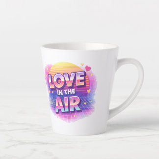 Retro 80's Love In The Air Valentine Lover Candle Milchtasse