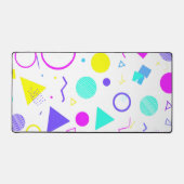 Retro 80s Memphis Geometric Pattern Schreibtischunterlage (Vorderseite)