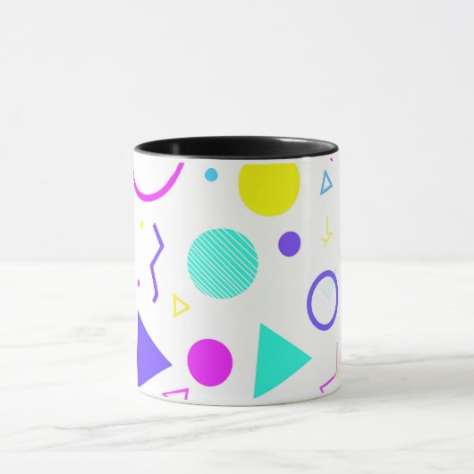 Retro 80s Memphis Geometric Pattern Tasse (Zentrum)