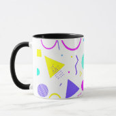 Retro 80s Memphis Geometric Pattern Tasse (Links)