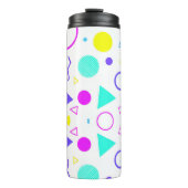 Retro 80s Memphis Geometric Pattern Thermosbecher (Vorderseite)