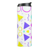 Retro 80s Memphis Geometric Pattern Thermosbecher (Nach links gedreht)