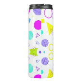 Retro 80s Memphis Geometric Pattern Thermosbecher (Rückseite)
