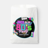 Retro 80's Neon Birthday Party Geschenktütchen (Vorderseite)