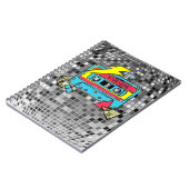 Retro 80s Neon Cassette Pop Notebook Notizblock (Linke Seite)