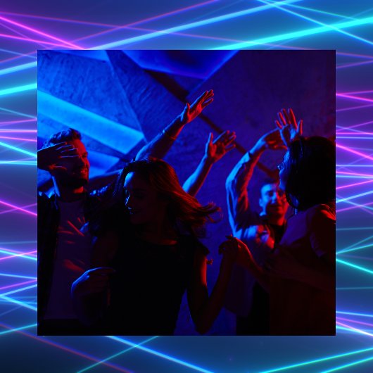 Retro 80's New Wave Abschluss Grad Party Einladung Postkarte