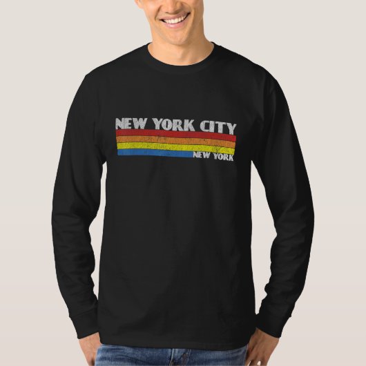Retro 80s New York City NY Souvenir T-Shirt (Vorderseite)