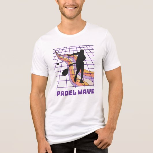 Retro 80s Padel Wave Synthwave Aesthetic T Shirt (Vorderseite)