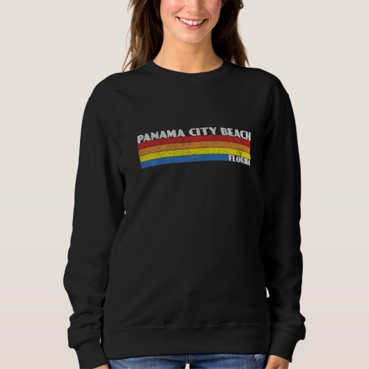 Retro 80s Panama City Beach Florida FL Souvenir Sweatshirt (Vorderseite)
