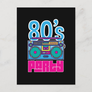 Retro 80's Party Phantastische Postkarte