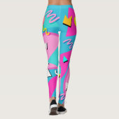 Retro 80s Pattern Leggings Vibrant Colourful (Rückseite)